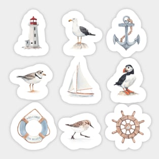 Nautical art pattern Sticker